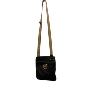 Michael Kors navy blue and Tan Crossbody Bag